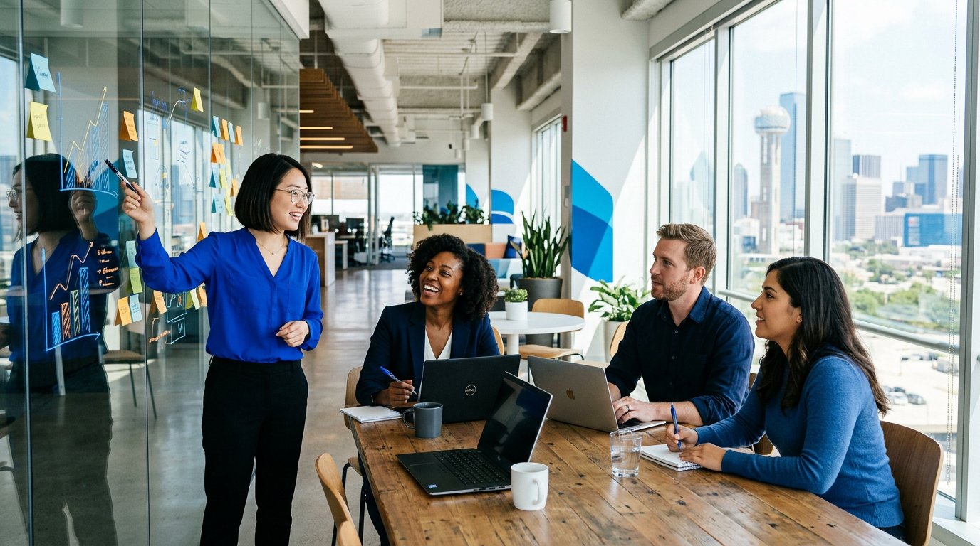 Dambru strategy team planning an AI visibility campaign